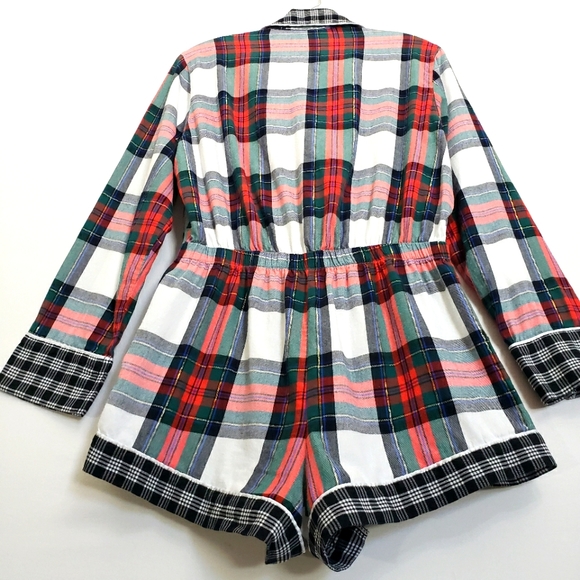 Victoria's Secret Tarten Plaid Like New PJ ❤ Romper - Picture 11 of 15